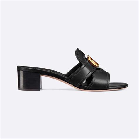 women dior 30 montaigne slide black calfskin